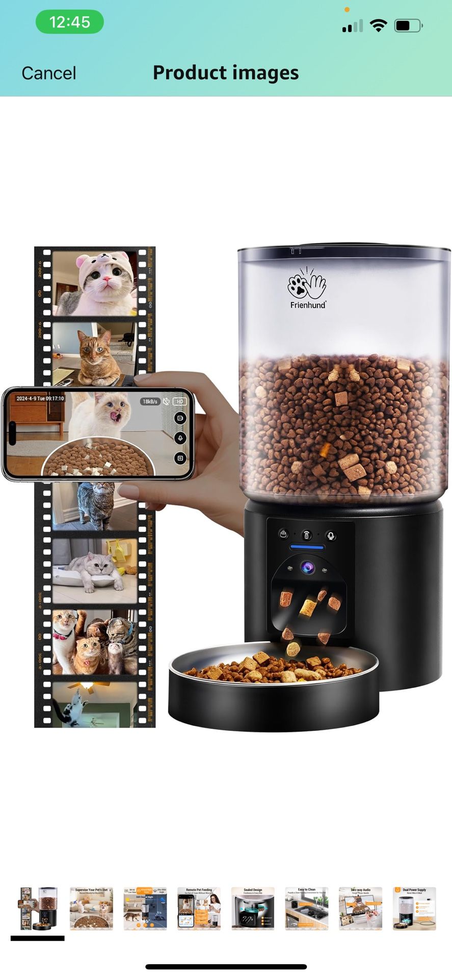 Automatic Cat Feeder with 2K HD Camera: 5G