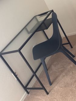 Ikea desk and chair