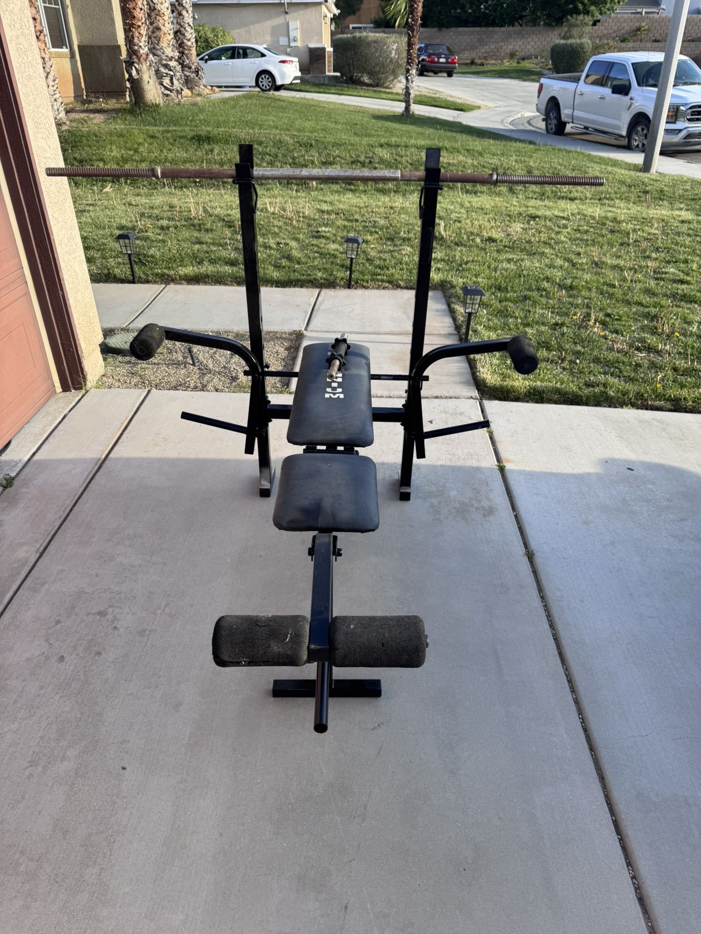 Weight bench weights And bar