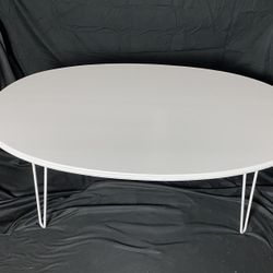 Refinished White Wood Coffee Table 