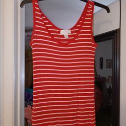 Stretch red And white body Fitting dress Size xl