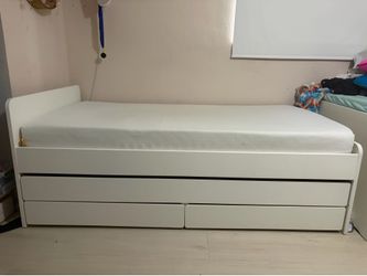 IKEA Slakt twin bed with pull out and storage