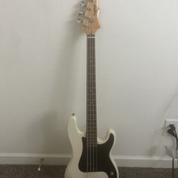 White/Black Epiphone Passive Bass Guitar 