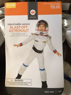 Child's Astronaut Halloween Costume. Size 12-24M. Brand New
