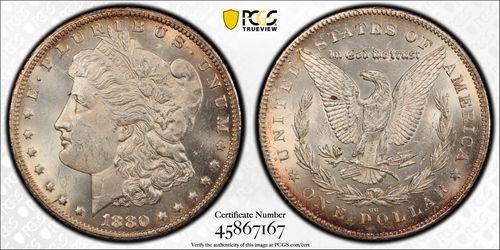 1880/79 CC PCGS/MS62 VAM 4 80/79 Rev Of 78 (Top 100)/ CAC Morgan Silver Dollar