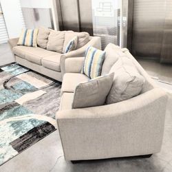 Grey Sofa Loveseat Set 