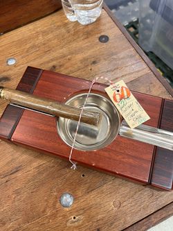 Mid Century Cigar Ashtray- Wood 