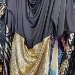 Arden  B Cocktail Dress Black And Gold Stunning Size Medium 38.00