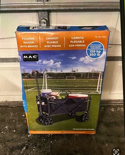 New in Box! Mac Sports Folding Wagon with Brakes - great for beach or ballfield