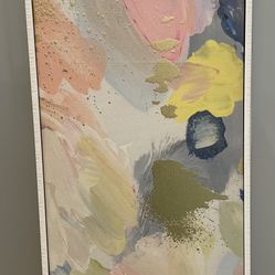 Gold Foiled Multicolor Abstract Wall Art
