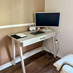 Paulo Wood Writing Desk With Drawer