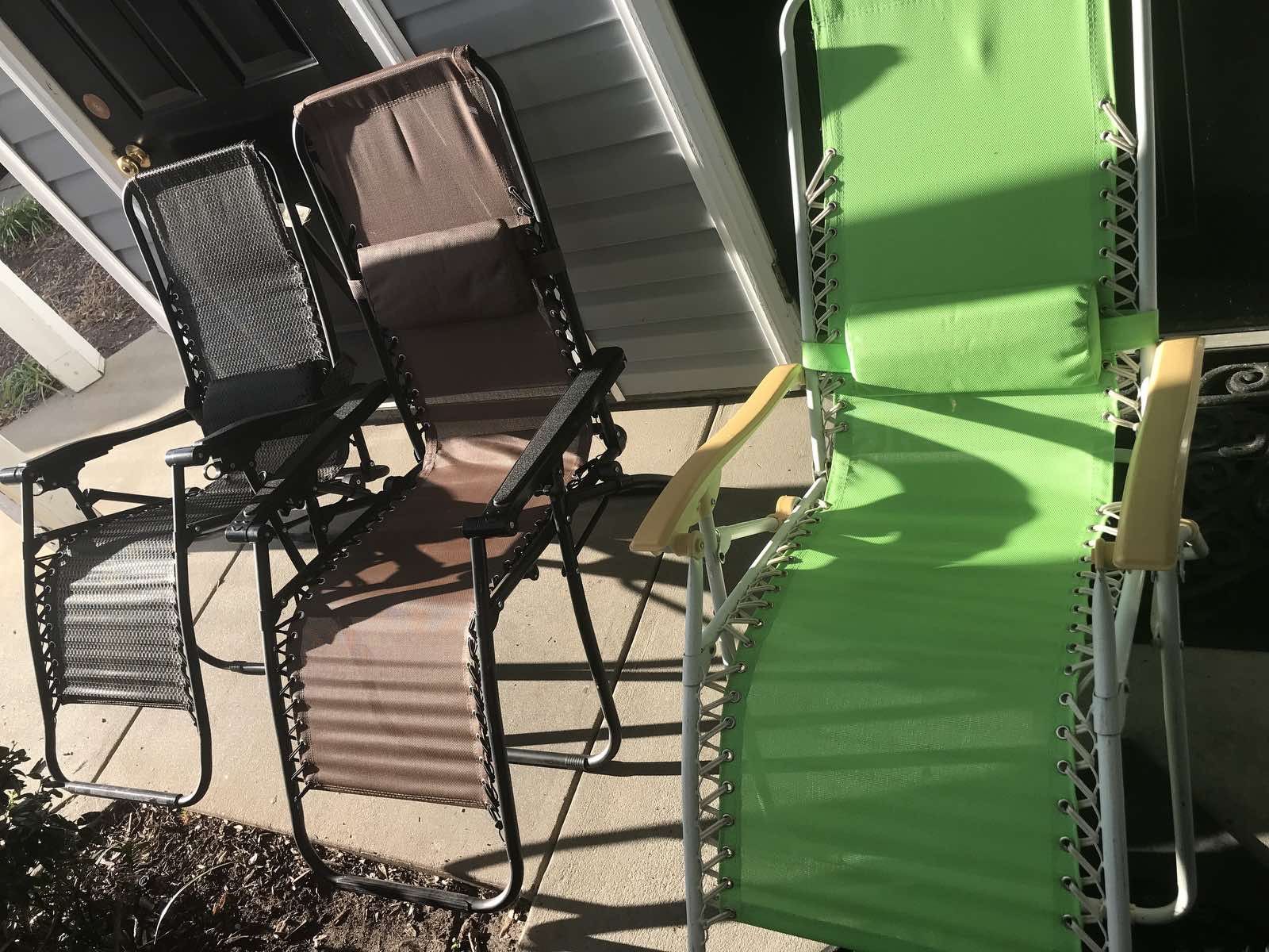 Three Lounge Chairs Used Good $35 Each And Three For $100