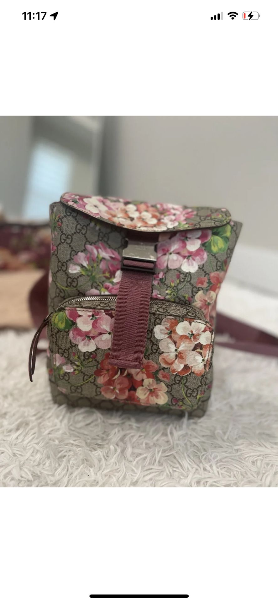 Gucci bloom printed floral coated canvas Supreme backpack GG special edition