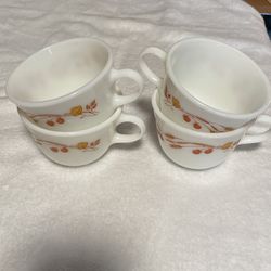 Pyrex Corning Harvest Home Golden Wheat Berry Tea/Coffee Cup from 1970's