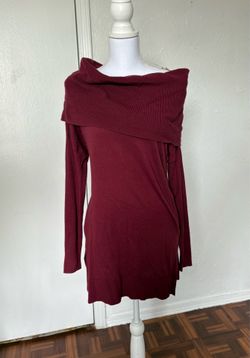 Caslon women’s wine 3 in 1 cowl neck tunic top size medium NWT