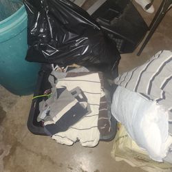 Large Box Full Of Womens And Mens Clothing Size Medium , Small, Some Large 