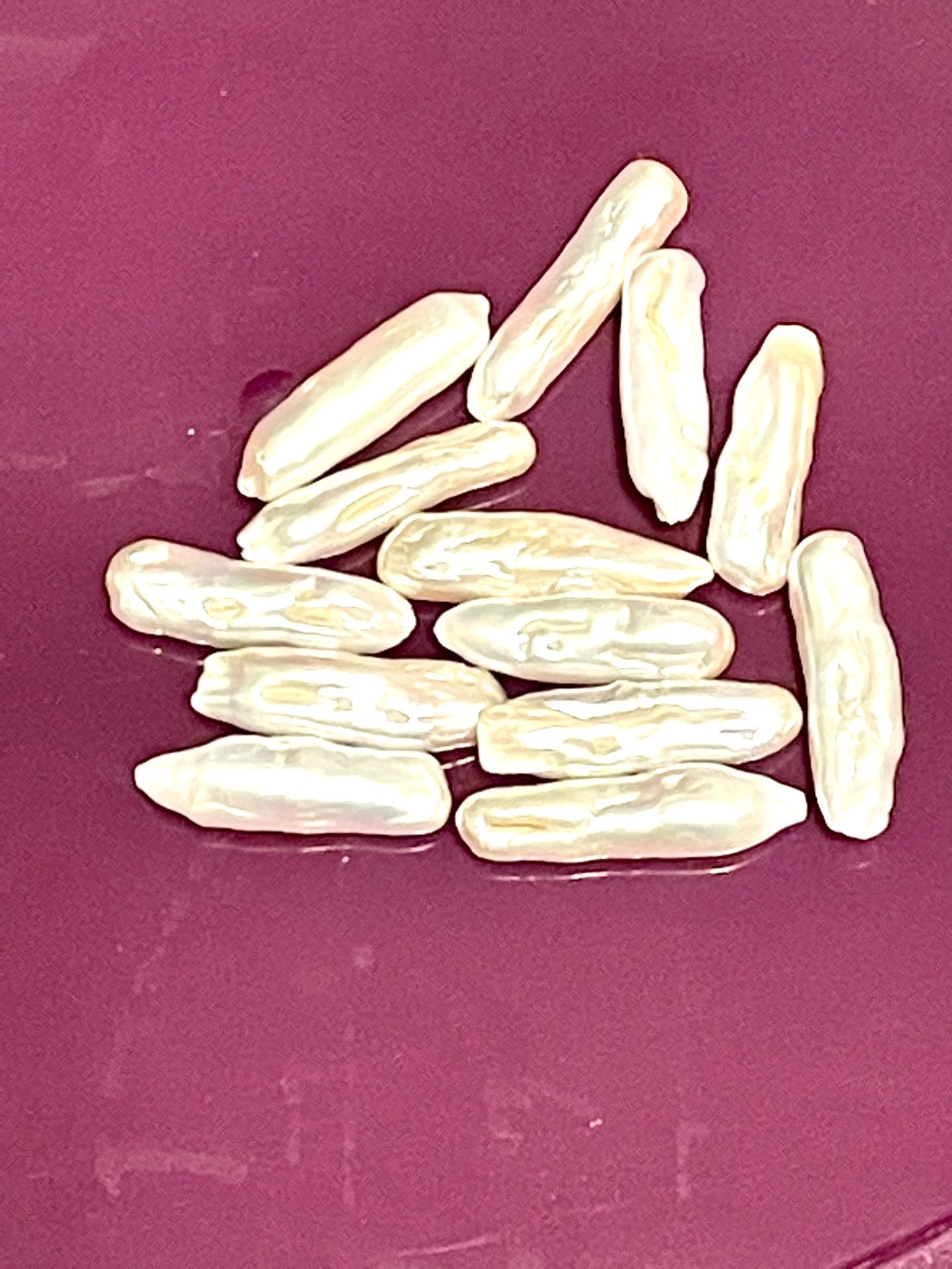 Lot Of 13- 25mm Stick Pearls