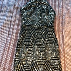 Size Small Gold Sparkle Dress