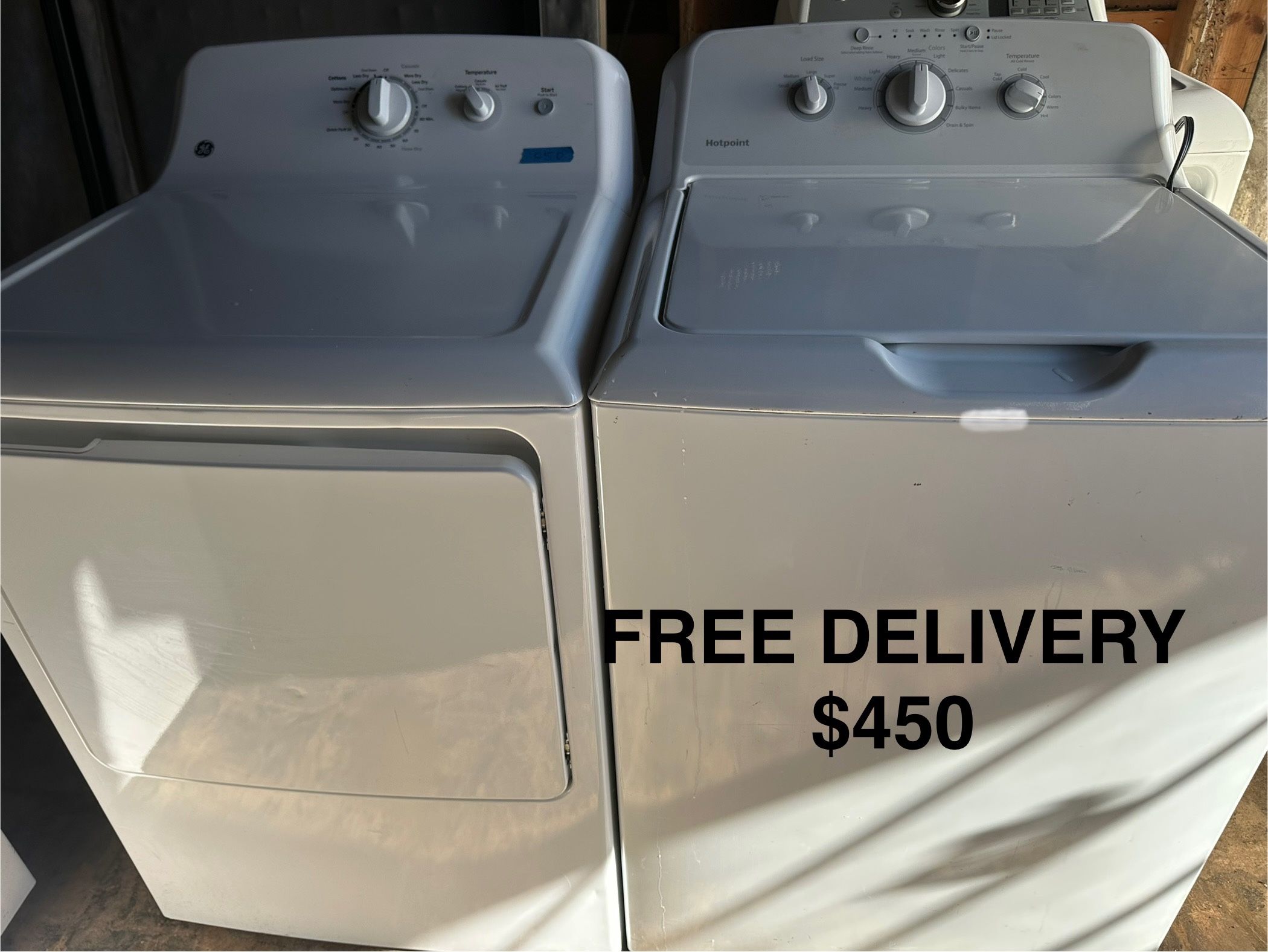 GE WASHER AND DRYER $450 (Free Delivery)