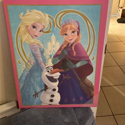 Elsa & Anna Canvas Wall Art 19x 14.5. Pick Up Dysart road and Thunderbird.