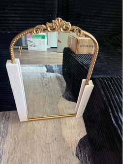 Micasso Gold Arched Accent Wall Mirror 31.5” x 19.7” New