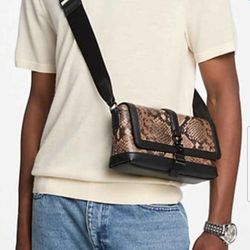 Authentic Michael Kors Snakeskin Print Crossbody Bag