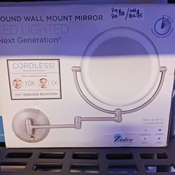 Round Wall Mounted Mirror W/ Led Lighting 