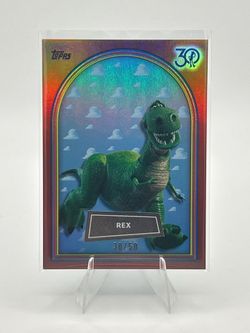 2025 Topps 30 Years of Toy Story - Rex #5 38/50 (Rose Gold Foil)