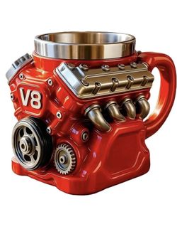 Retro V8 Engine Coffee Ceramic Mug Coffee Cup