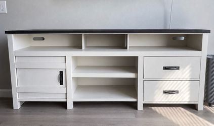 Farmhouse Two-Tone TV Stand Media Console