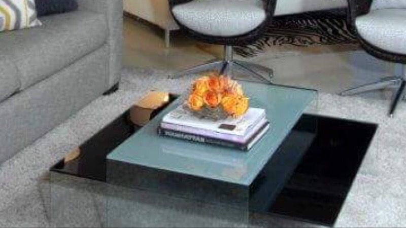 Modern glass coffee table