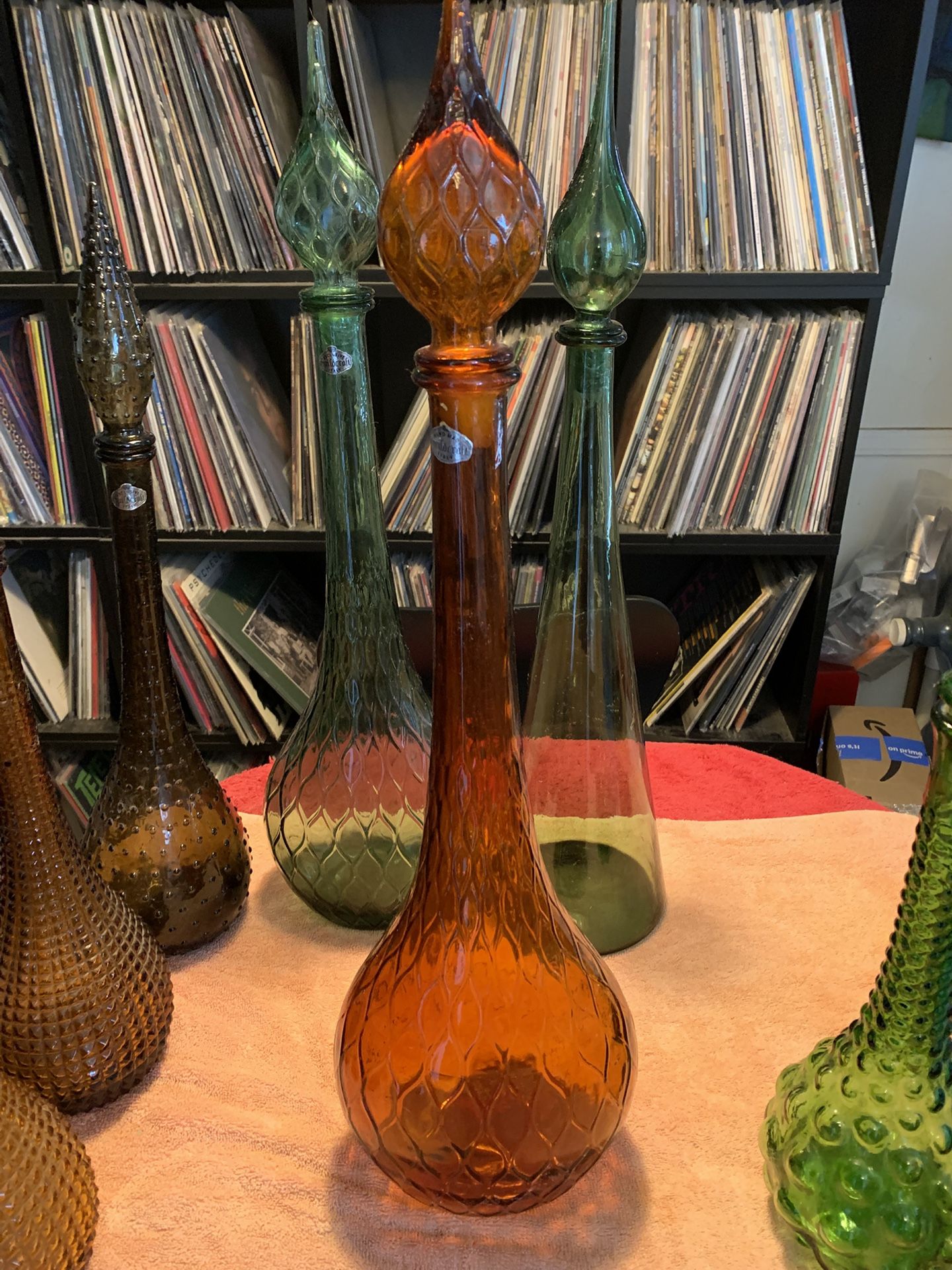 11 Vintage Italian Genie Bottles Empoli Guildcraft Mid-Century-Modern $400