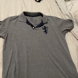 Medium Grey Collard Shirt Lion Logo 