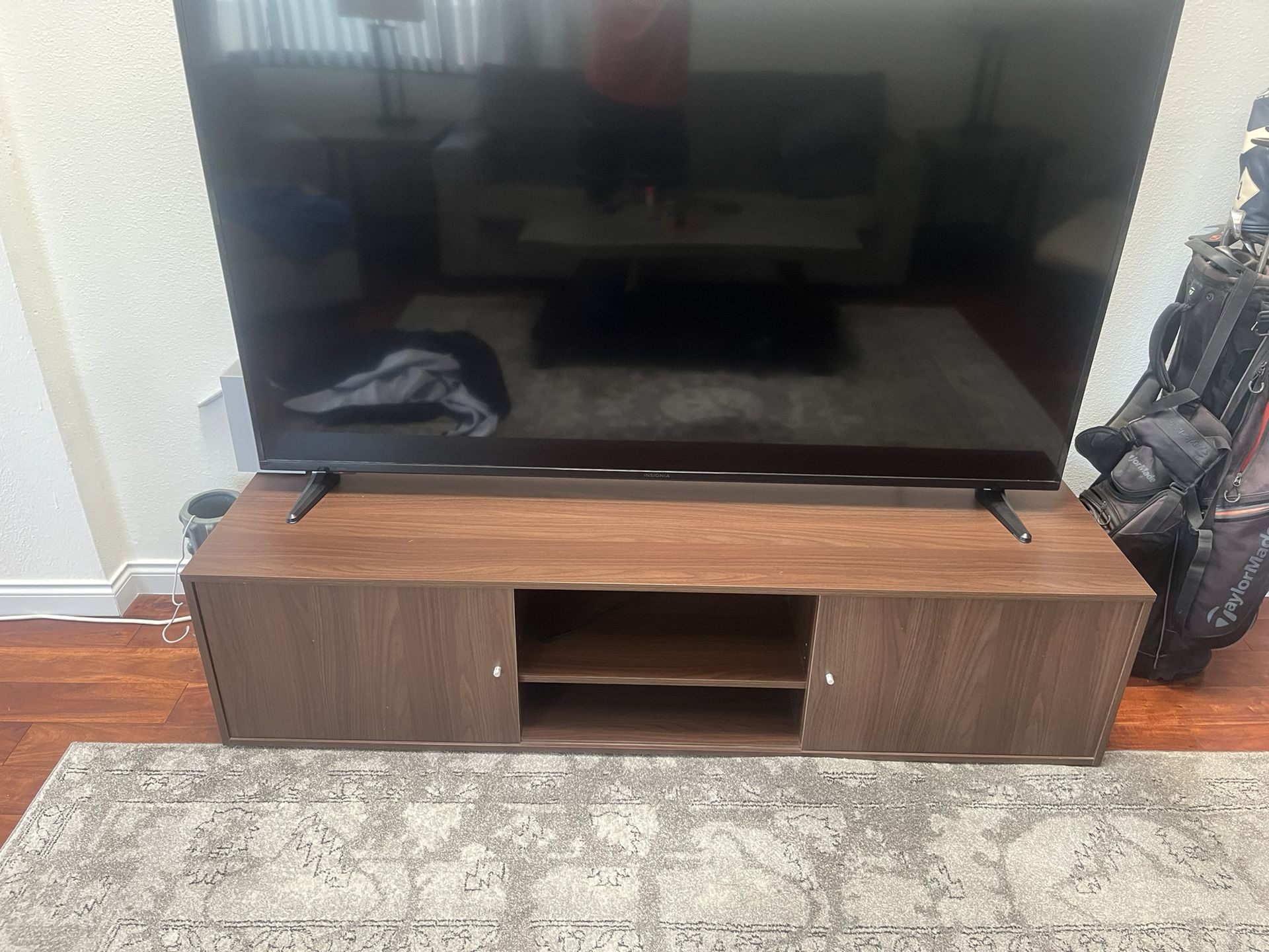 68 Inch Insignia TV and Stand