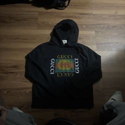 Authentic Gucci Black Logo Hoodie