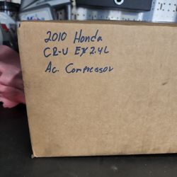 2010 Honda Cr-v Ex 2.4L Air Compressor 