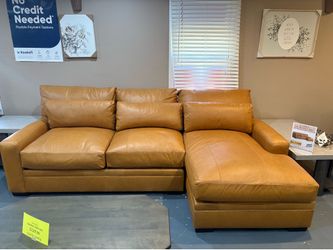 New Leather Sectional