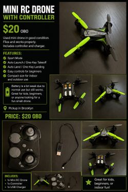 Mini RC Drone with controller