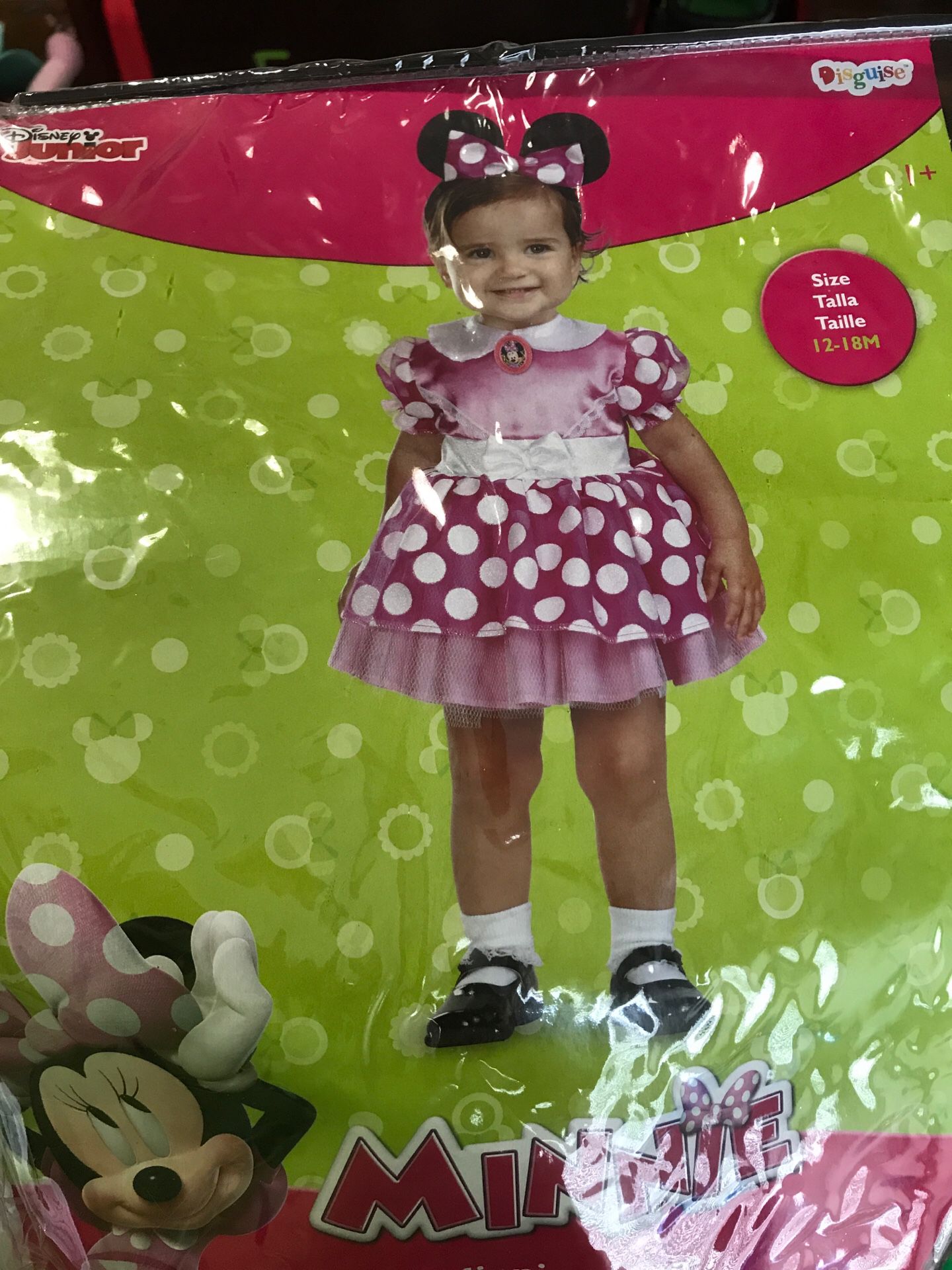 Minnie Mouse costume 9-12 months *missing ears*