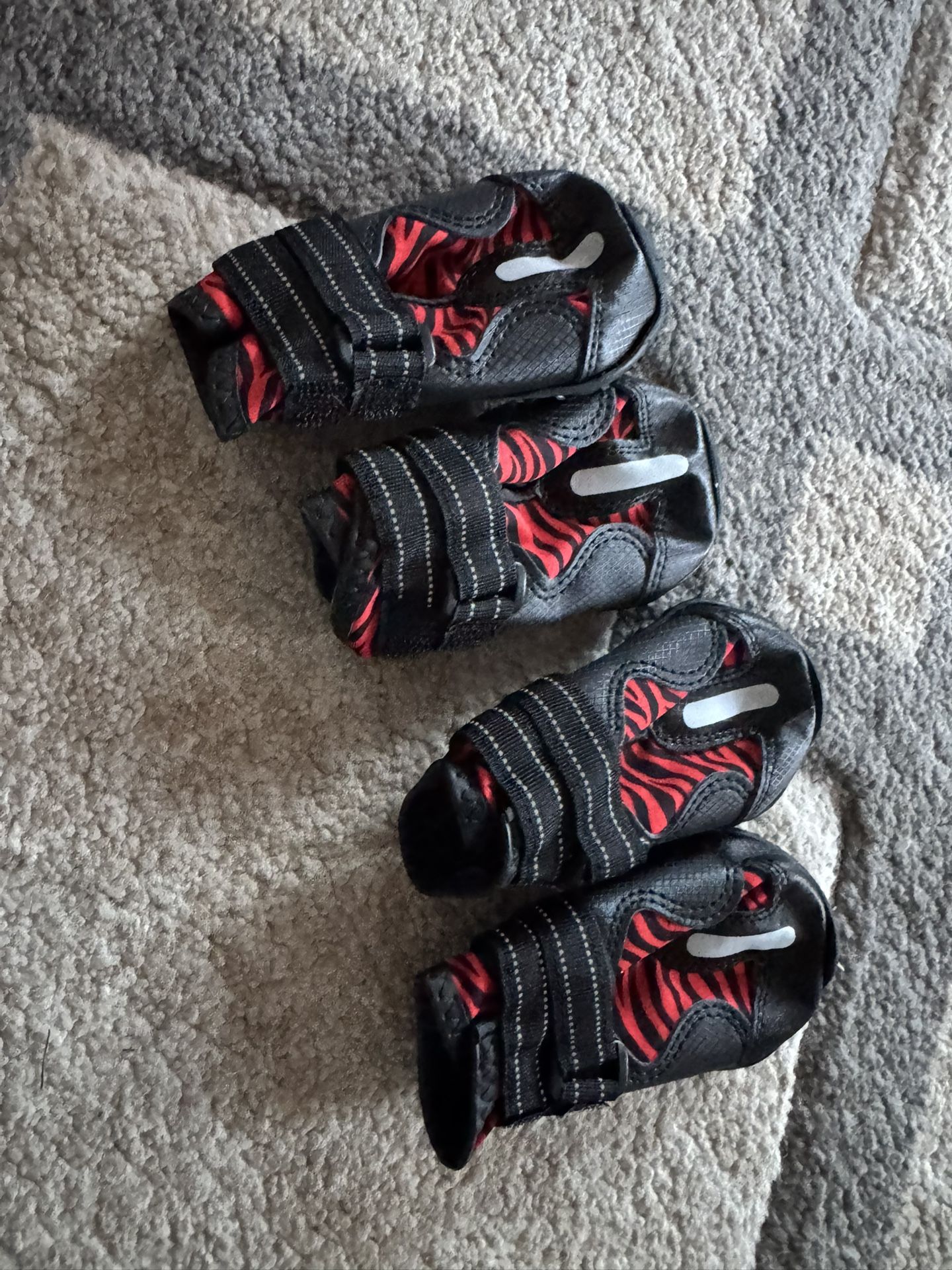 Waterproof Zebra Pet Shoes: Reflective Dog Boots Size 5