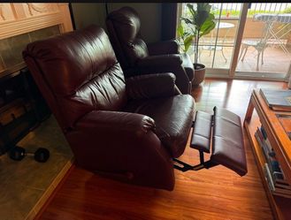 Dark Brown Leather Recliner Chair