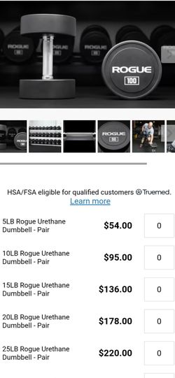 Rogue 35lbs Dumbells Weights