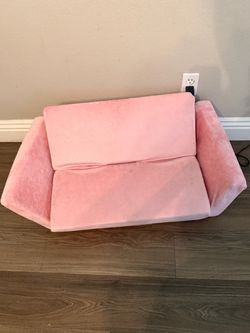 Pink Kids Fold-Out Sofa Couch