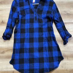 Blue Plaid Shirt 
