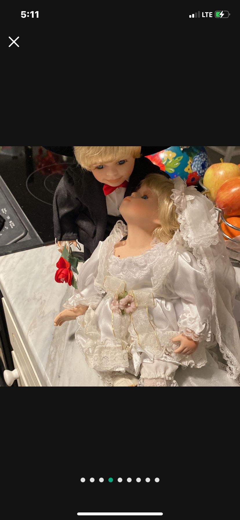 Porcelain wedding dolls