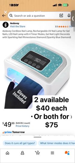 Cordless UV LED Nail Lamp