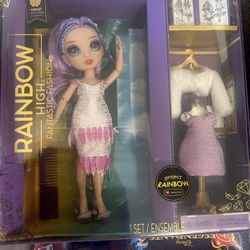 RAINBOW High Violet Willow Doll with Pink & Purple Outfit