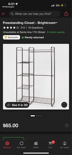 Freestanding closet brightroom