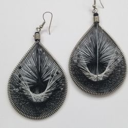 Earrings Beads And Wire Woven