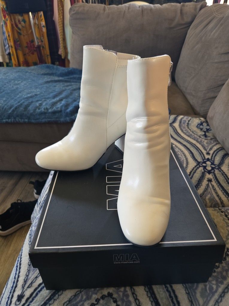 White Ankle Boots
